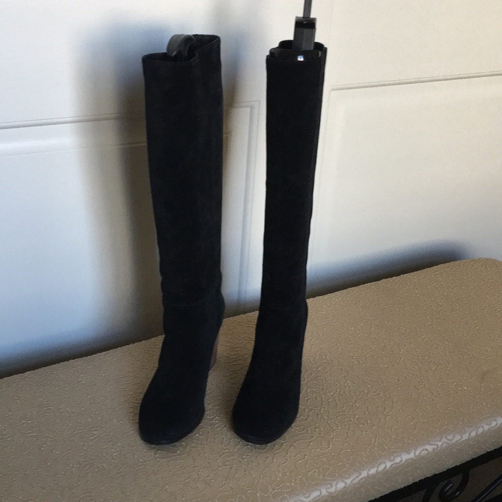 Cole Haan Black Suede Tall Boots